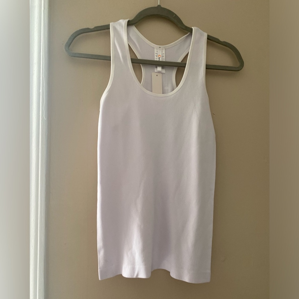 White compression tank top, one size, La Linger